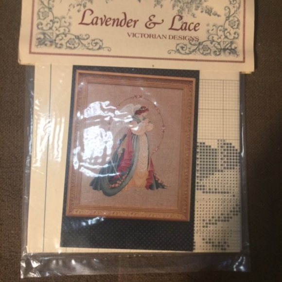 Lavender & Lace Cross Stitch Pattern - Picture 1 of 1